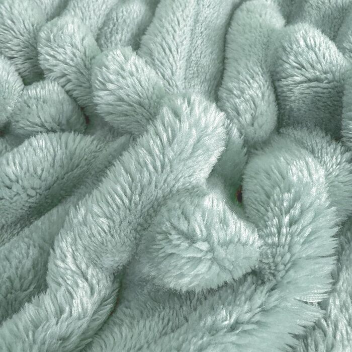 М'яка ковдра 150x200 см - тепла фланелева ковдра та плед для дому - ідеальний подарунок мамі, жінці, подрузі (150x200 см, колір: матчу-зелений)