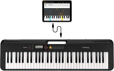Клавішний синтезатор Casio CT-S200BK CASIOTONE з 61 клавішею та автокомпаньйоном, чорний, багатокольоровий