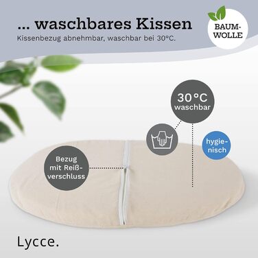 Cat bed, dog bed for small dogs | Washable cushion at 30° | Oval shape with high rim | Water hyacinth | Beds, blankets & furniture for cats | Size 1 (53 x 40 x 14 cm)