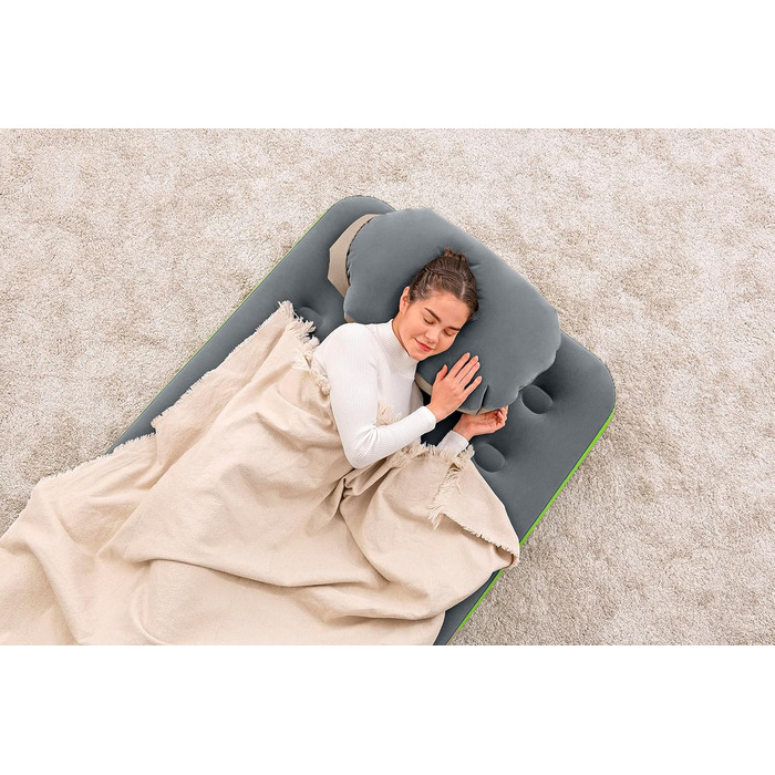 Надувний матрац Bestway Roll & Relax Twin 188x99x22 см, сірий, для відпочинку