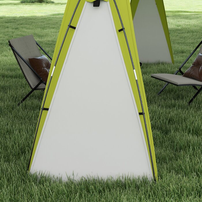 Намет Event Shelter від Outsunny, 3,5 x 3,5 м з дверцятами на гачках, водовідштовхувальний, зимостійкий, ідеальний для саду, вечірок, фестивалів, кемпінгу. Зелений колір | Aosom