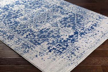 Surya Syracuse Vintage Rug Large - Rug Living Room 200x274 cm, Dining Room, Bedroom - Oriental Rug Boho Style - Carpet Living Room, Colorful Pattern, Blue and Beige Blue and Beige 200 x 280 cm
