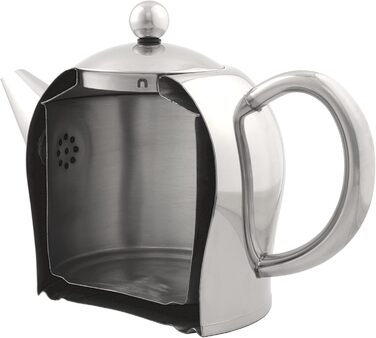 Bredemeijer small, round double-walled stainless steel teapot, 0.5 Liter