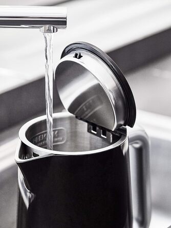Krups Smart'n Light Kettle, 5 Temperatures, 1.7 Liter Capacity, Stainless Steel Interior, Double-Walled, Black, BW801810