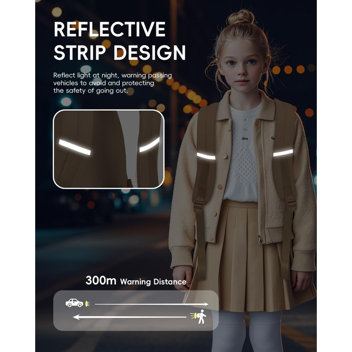 Шкільний рюкзак для дівчинки 2 в 1, для 3-7 класів, підлітковий, з сумкою через плече, 45 см, коричневий