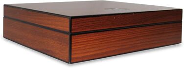 Вологостійкий вологомір Egoist Premium для сигар: дерев'яний Humidor на 5 сигар з системою зволоження та гігрометром (чорний)