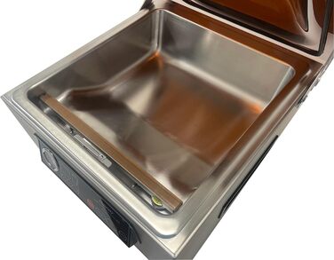 Професійний вакуумний пакувальник Maxxo VM Profi з подвійною зварювальною лінією, 20 л/хв, вакуумний насос 900 мбар, для харчових продуктів, з нержавіючої сталі (Kammervakuumіer VM ChamberLine 90 Gastro)