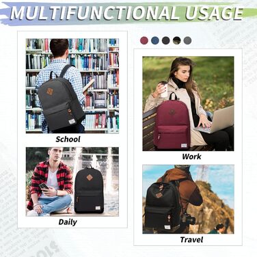 Чорний та камуфляжний рюкзак для ноутбука 15.6 дюймів, водонепроникний, для подорожей, підлітків, хлопців, чоловіків та жінок