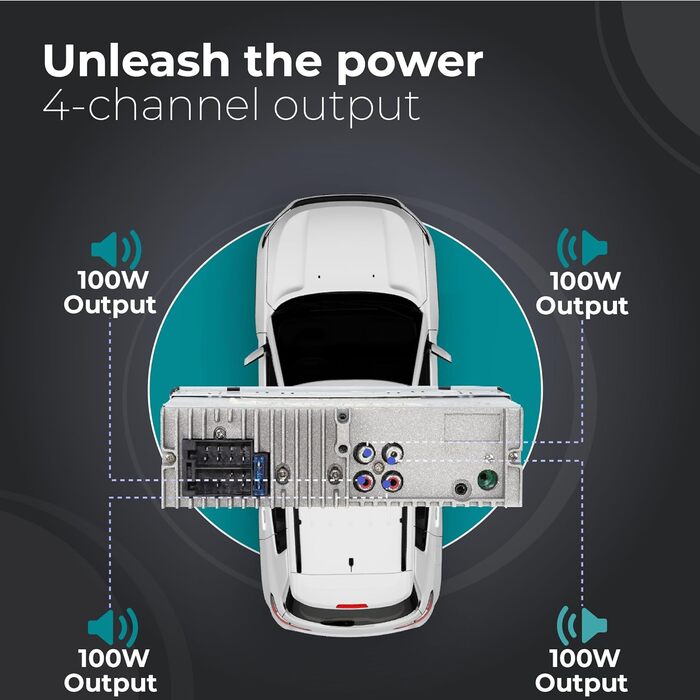 Автомагнітола Caliber 1DIN Bluetooth DAB+/FM, 4x100Вт, USB/MicroSD, 2.1A зарядка, AUX-in, hands-free, зовнішній мікрофон, RCA вихід, підсвічування, підтримка MP3/WMA/APE/FLAC/AAC