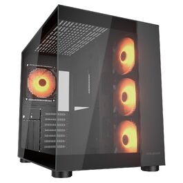Корпус для ПК Cougar Cube Midi-Tower, загартоване скло, 3 вентилятори FV150 ARGB, чорний