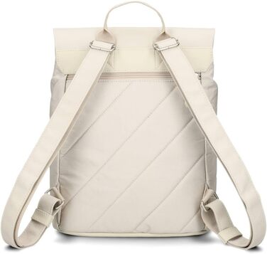 Two Ladies Backpack Olli OR13 Daypack 7 Liter robust, durable, water-resistant, padded back panel, main compartment with zipper, secret pocket, cell phone pocket, slip pockets, laptop compartment padded (Linen)