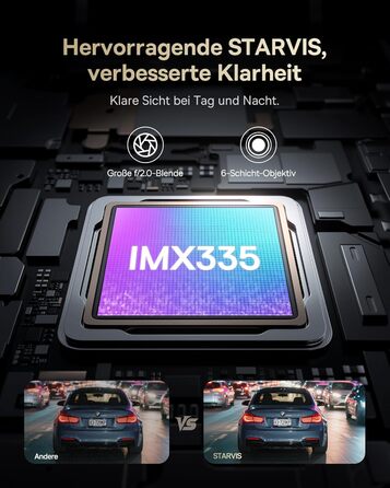 Автомобільний відеореєстратор Baseus VD1 Pro 4K+1080P з сонячною панеллю, режимом паркування, STARVIS нічним баченням, GPS, 5GHz Wi-Fi та карткою пам'яті 32GB