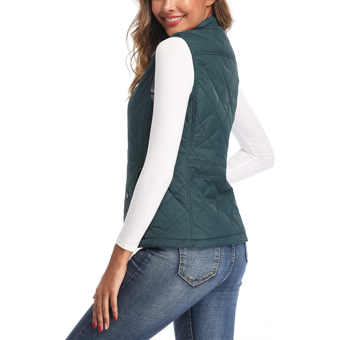 Жіноча жилетка LONGKING: легка, без рукавів, з капюшоном, для активного відпочинку, зелена