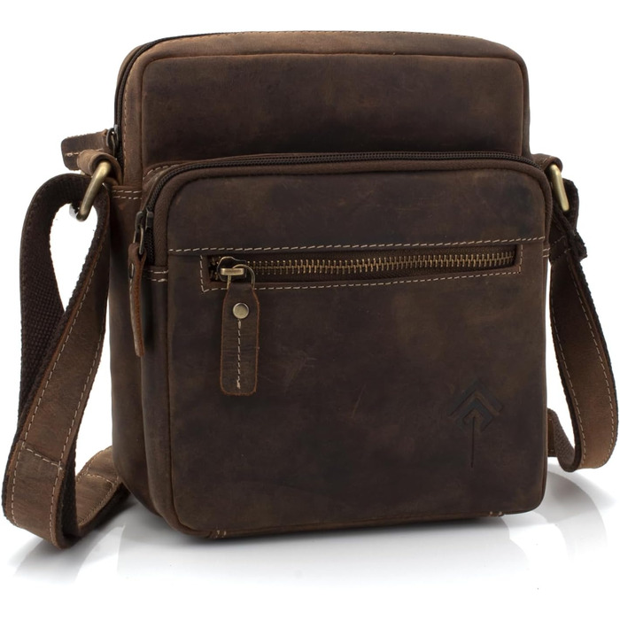 Чоловіча сумка через плече JOREY з натуральної шкіри - ідеальна для бізнесу, роботи та подорожей