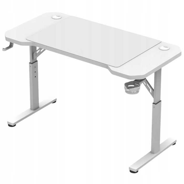 Ігровий підлітковий стіл з регулюванням висоти, карбоновий, білий, 120 см