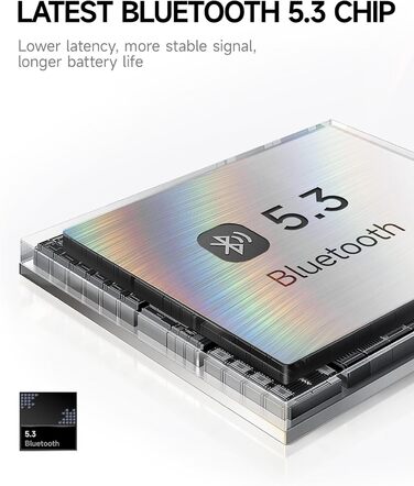 Бездротові навушники Picun B8 Bluetooth з 3 музичними режимами EQ, 120 годин роботи, глибокий бас, для телефону, ПК, офісу, подорожей
