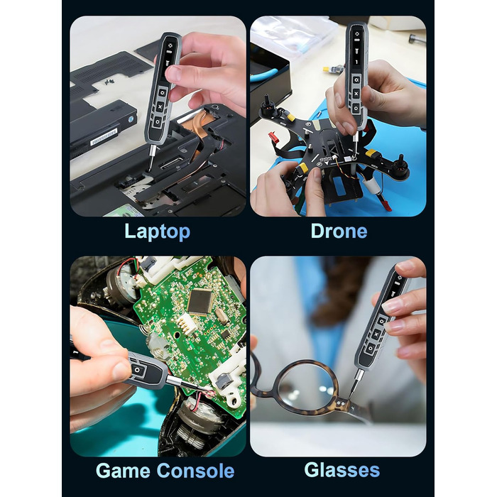 Електрична викрутка QKTYB 181 в 1 з акумулятором, 3.7V, 160 біт, 3 режими, для ремонту iPhone, ноутбуків, окулярів, годинників