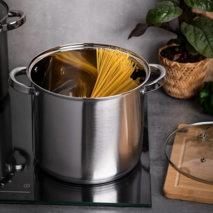 Каструля зі сталі нержавіючої Altom Design Fabio, 24 см, 8,5 л (для індукційних та газових плит)