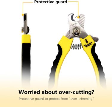 Професійна кусачка для собак з захистом, замком безпеки та пилочкою для нігтів (середній-великий, зелений). Кусачка для собак (малий-середній, жовтий)