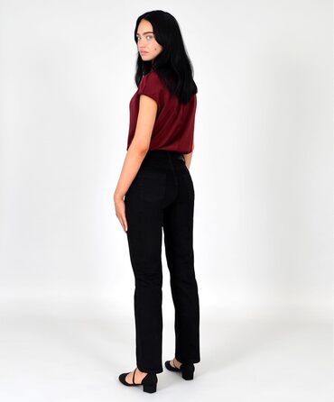 Джинси жіночі ESRA Straight High Waist Stretch G200 (42, J20) - класичні, з високою талією, еластичні