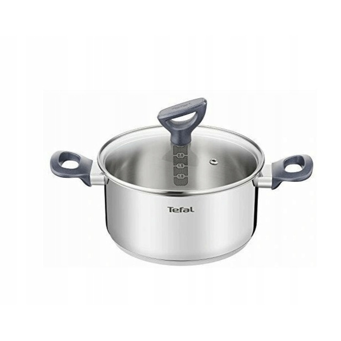 Каструля Tefal Daily Cook G7124614, нержавіюча сталь, 5 л, для індукційних плит