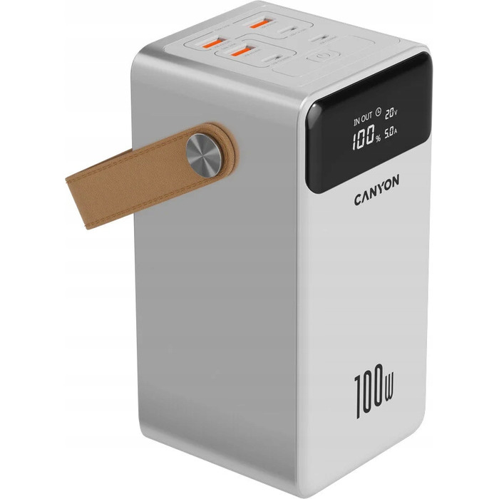 Потужний павербанк Canyon OnPower 610 60000 мАг 100 Вт, білий
