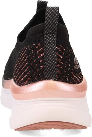 Кросівки Skechers D'lux Walker Let It Glow жіночі, чорні з рожево-золотою окантовкою, 39 EU