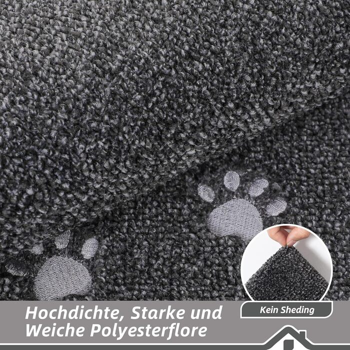 BEQHAUSE Non-Slip Stair Treads - 15 Pack, Washable Carpet for Stairs - Safe for Kids, Seniors & Pets, 22x70cm (8.7 x 27.5 inch), 100% Polyester with TPE Backing