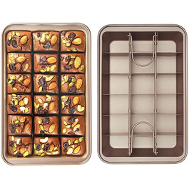 Форма для випікання брауні SVNR BLN001 з антипригарним покриттям, з роздільниками для 18 порцій