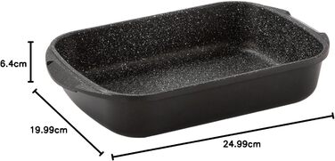 Форма для лазаньї Barazzoni 25x20 см, чорна, спеціальна для запікання
