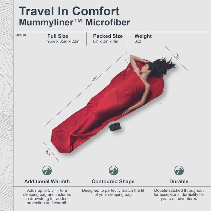 Спальний мішок-вкладиш Cocoon MummyLiner з мікрофібри