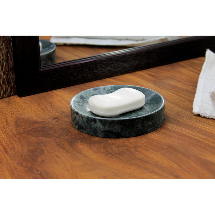KLEO Soap Dish made of natural marble, stone, soap holder, bathroom accessories for bathroom, bathtub or sink...
