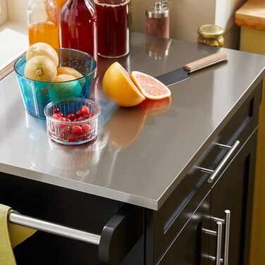 SoBuy Kitchen Cart with Wheels - Mobile Kitchen Island with Countertop