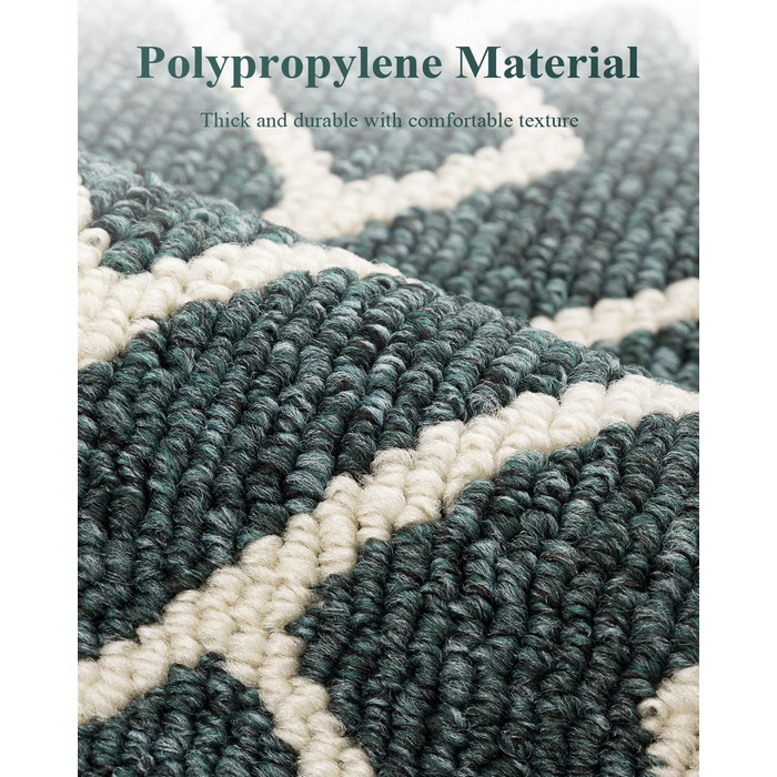 Вологостійкий килимок для дому Black 50x80 см, килимок для порогу, антиковзаючий, для входу, коридору, саду, дому, для тварин (80x100 см, Emerald)