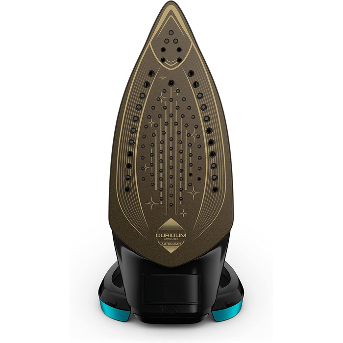 Tefal FV8066 Puregliss Steam Iron | 280 g/min Steam Boost | Vertical Steam | XL Water Filling Opening | Stable Rest | Anti-Scale System | Drip Stop | Auto Shut-Off | Black/Turquoise Black / Turquoise