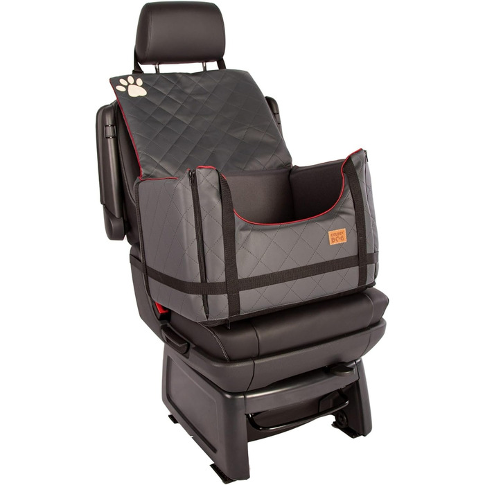 Автомобільний лежак для собак Golden Dog - переноска, автокрісло, лежак для собак, сірий, 52x44x33 см