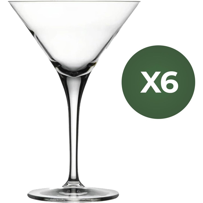 Набір келихів для Мартіні, 6 шт, 175 мл, без свинцю, придатні для миття в посудомийній машині. Келихи для Cosmopolitan, келихи для коктейлів, келихи для вечірок (люкс набір 6 шт)