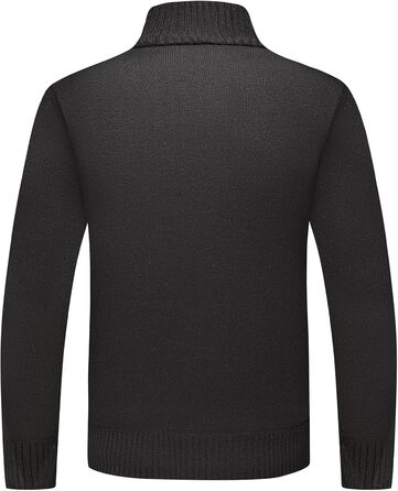 Чоловіча тепла куртка-трак з кишенями, однорядна, осінньо-зимова модель (Чорний, S)