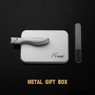 Кусачки для нігтів з лотком для обрізків, великі 8.6 см, для товстих нігтів, нержавіюча сталь, з пилкою для нігтів (чорні/срібні)