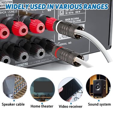 12шт банан-штекерів, 24K позолота, банан-штекерні роз'єми з гвинтовою фіксацією для акустичних кабелів, аудіо, динаміків, терміналів, паяння, HiFi, ресивери, підсилювачі, 6 червоних та 6 білих