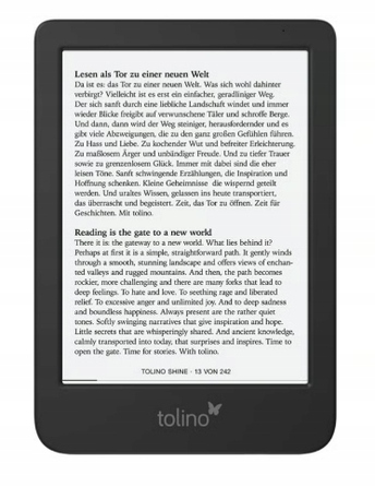 Електронна книга Tolino shine 5, сенсорний екран, 16 ГБ, Wi-Fi, чорна
