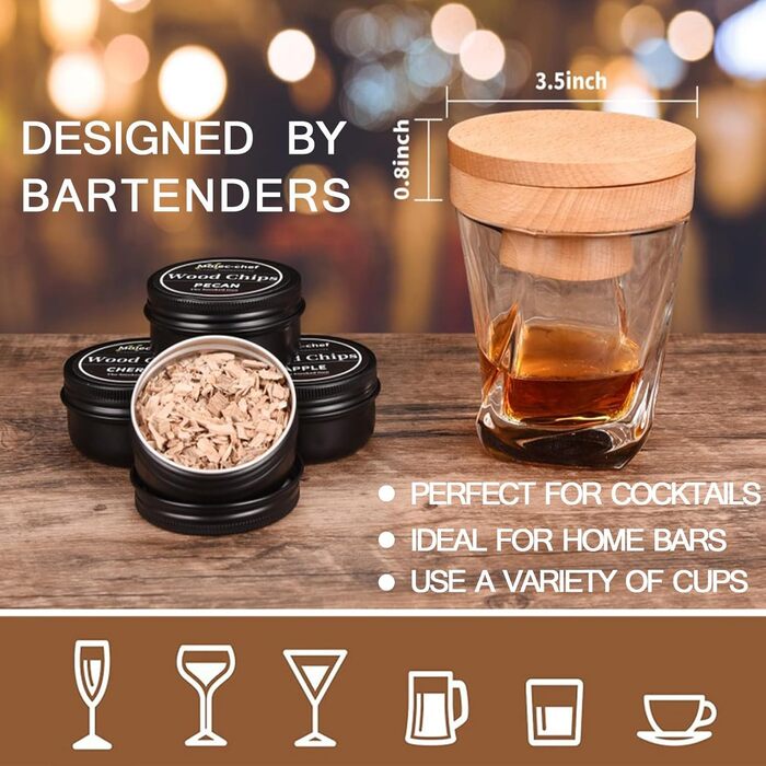 RoseFlower Cocktail Smoker Set, Nostalgie Smoker Set for Whiskey, Drinks, Bourbon, Steak, Fish and Cheese – Infused Smoke for Drinks and Food – Home/Garden/Grill - Father's Day Gift #2