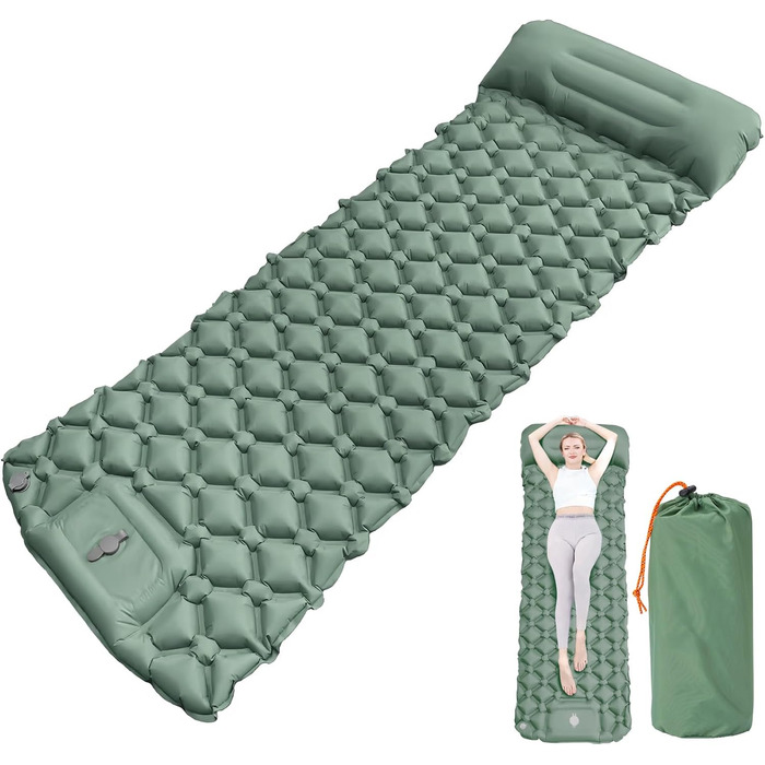 Надувна туристична матрац Isomatte для кемпінгу та відпочинку на природі. Розмір 1.9 м x 0.6 м, з самонадувною системою та насосом. Підходить для дітей та дорослих.