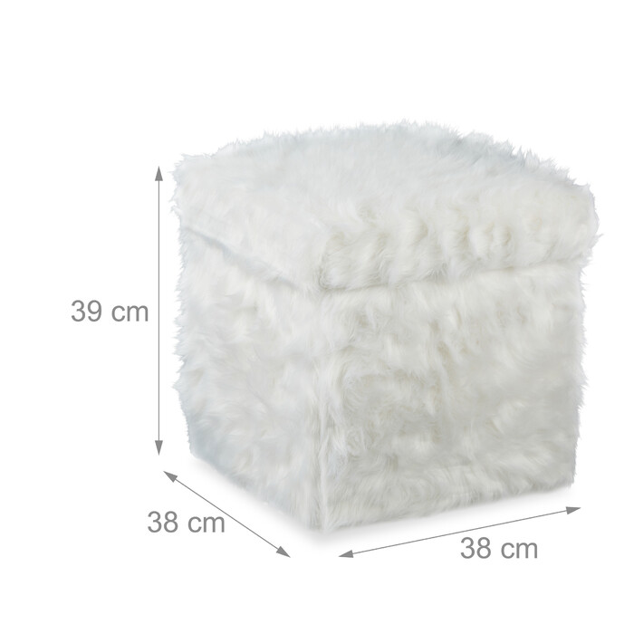 Relaxdays Seat Cube з хутром