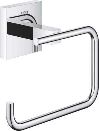 Grohe Start Cube Toilet Paper Holder - No Drill & Screw Mounting, Chrome Finish