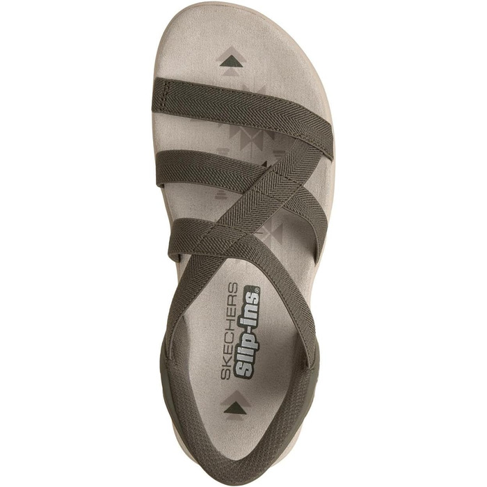 Сандалі жіночі Skechers Reggae Slim Stretch Flex Slip-Ins Olive Knit Gore (38 EU) - Зручні та стильні