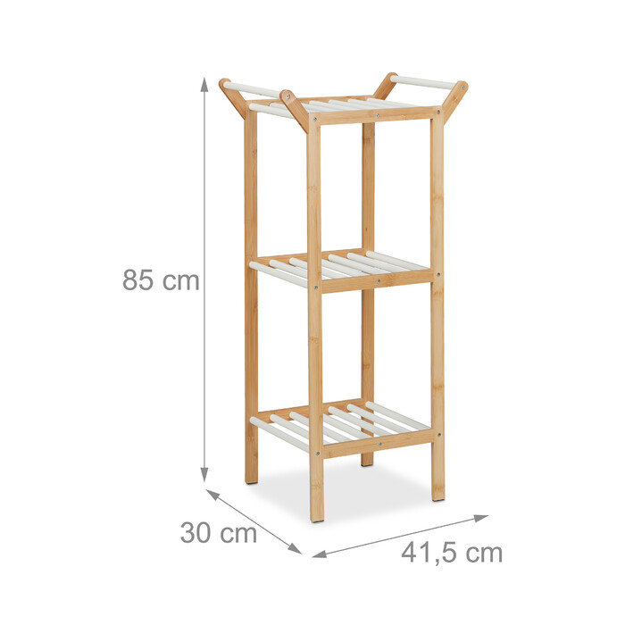 Relaxdays Bathroom Shelf with Towel Holder