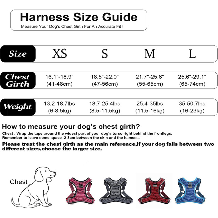 Шлейка для собак середніх та маленьких порід, цуценят, анти-тяга, безпечна, світловідбиваюча, м'яка, регульована (S, блакитна)