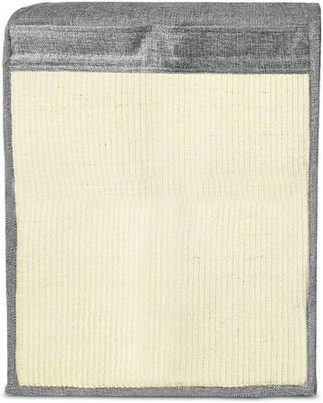 Navaris Cat Scratch Mat Scratch Protection Sofa - with 2 compartments - 128 x 45 cm Sisal Scratch Rug for Cat - Couch Cat Scratch Mat - also for Dogs (Light Grey - White)