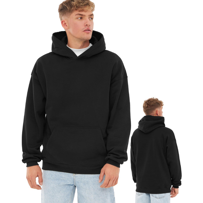 Унісекс худі Oversize Johnny Urban Cody — базовий світшот з капюшоном із цупкої тканини, чорний, розмір S